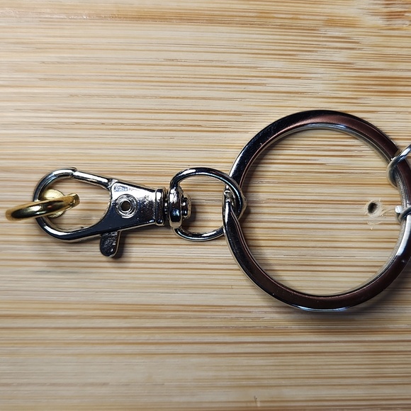 Pink Ribbon Purse Charm Or Keychain with Bow Charm - Picture 5 of 6